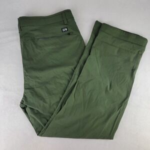 Mountain Hardwear AP Active Pant Men's 42x32 Green‎ Zip Pockets Stretch Durable